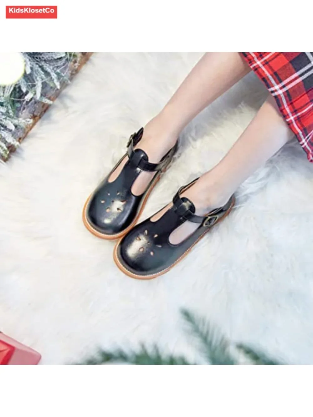 Toddler Girls Mary Jane Dress Shoes Ballet Flats Non-Slip Hook Loop